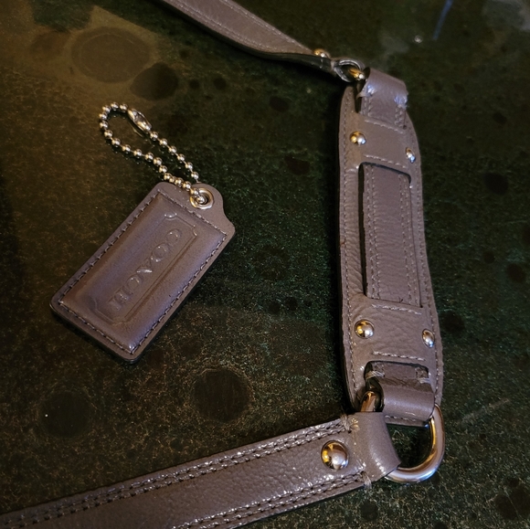 COACH DARK GRAY LEATHER REPLACEMENT SHOULDER STRAP & HANGTAG - Picture 8 of 16